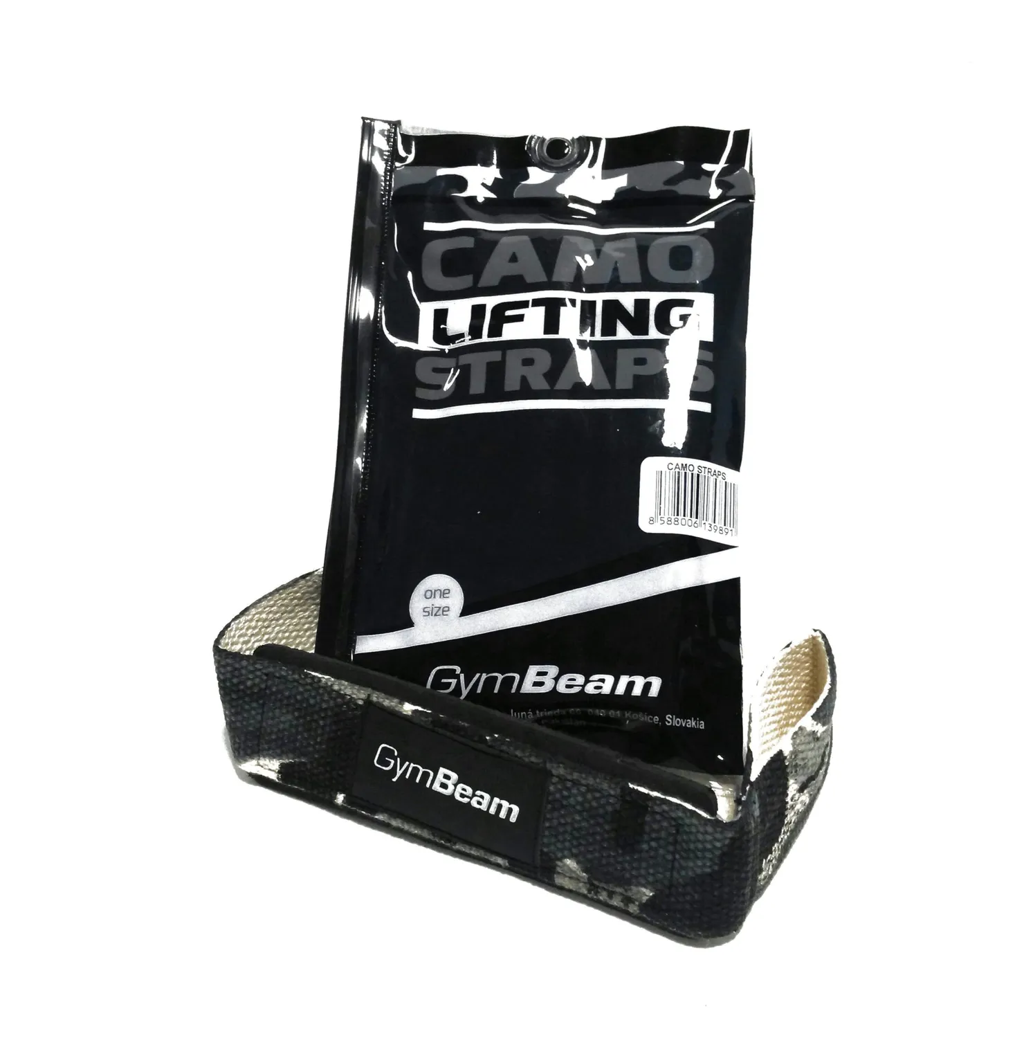 GymBeam Camo straps palestra paio cotone antiscivolo
