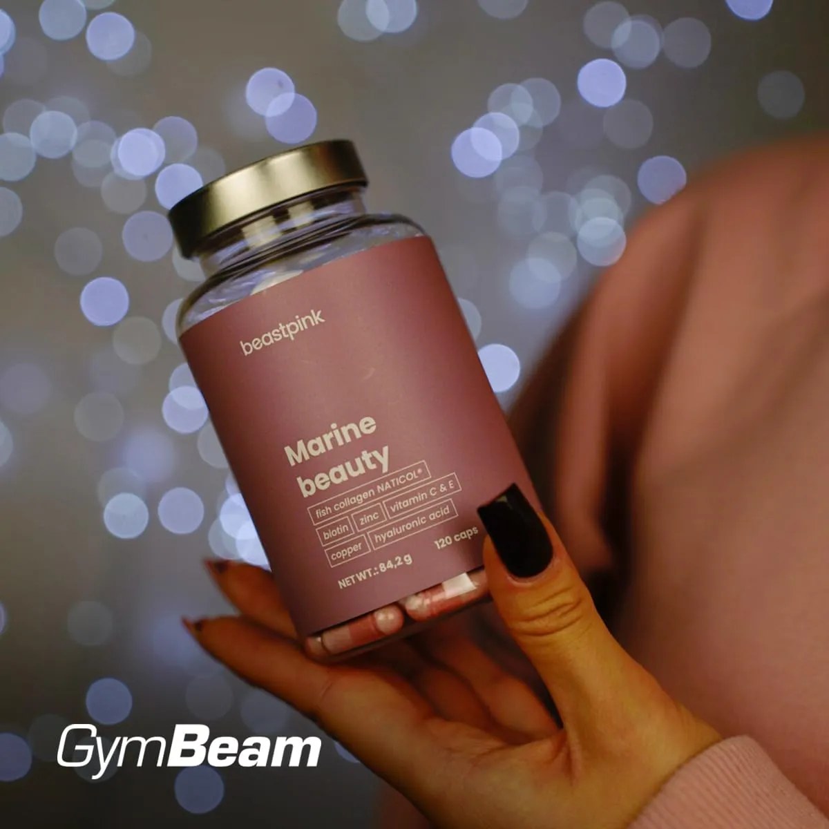 GymBeam Marine Beauty Collagene Marino 120 Capsule Pelle