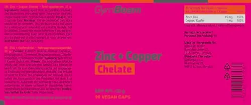 GymBeam Zinco Rame Chelato Bisglicinato Vegano Immunitario