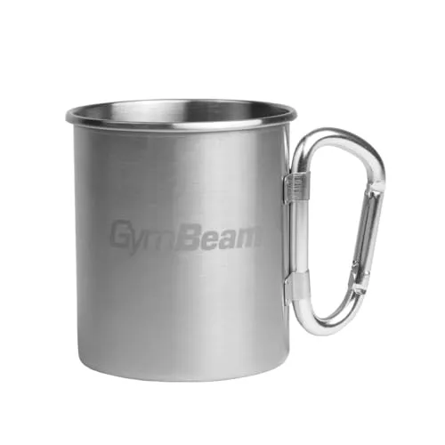 GymBeam Tazza Campeggio Acciaio Inox 380 ml Moschettone