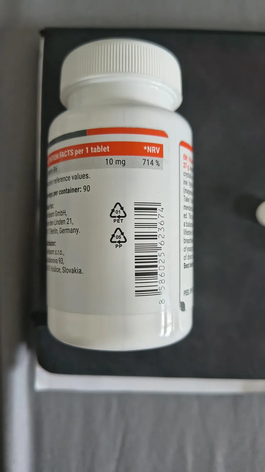 GymBeam Vitamina B6 Integratore 90 Compresse Fatica