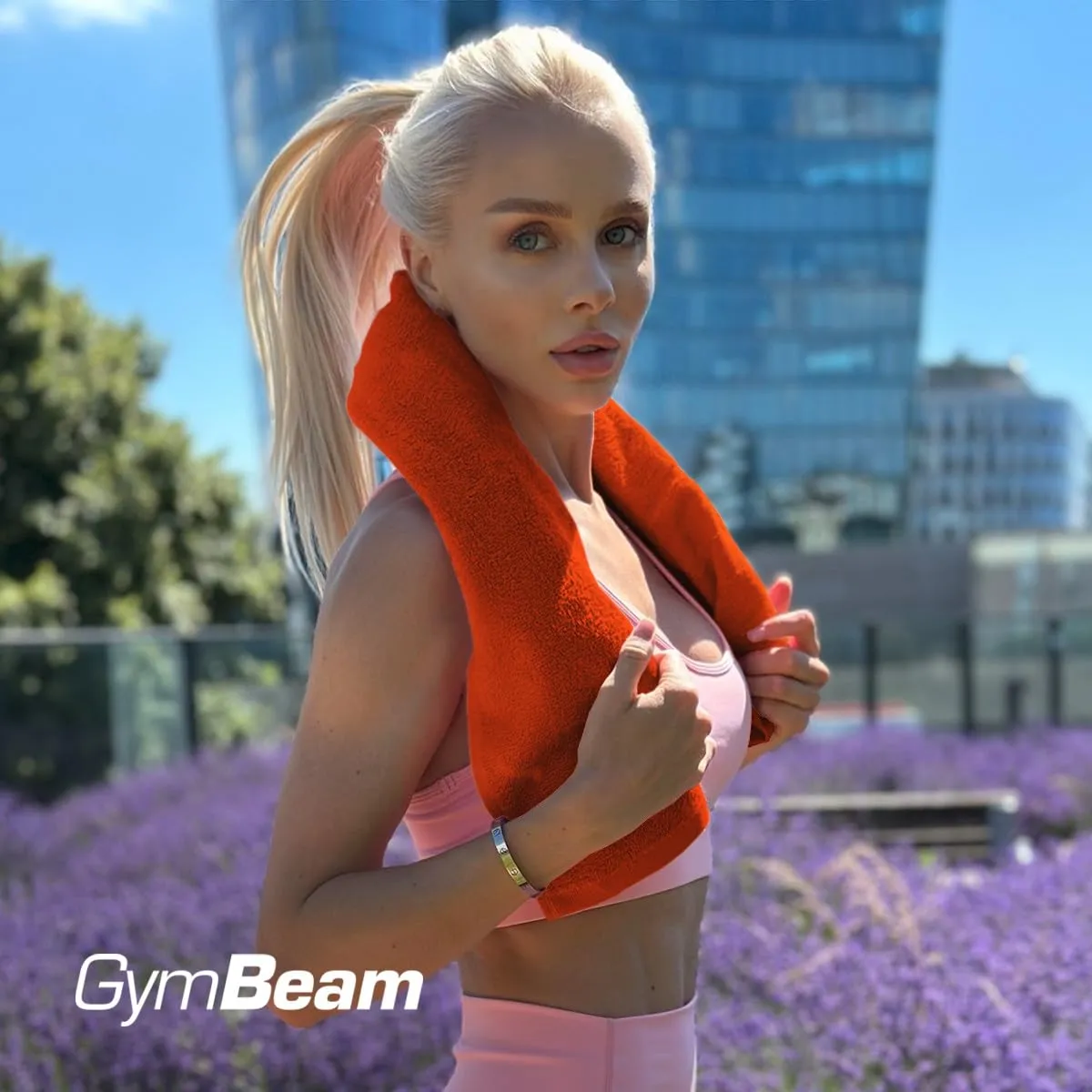 GymBeam Asciugamano Palestra 50x90 cm Arancione 100% Cotone