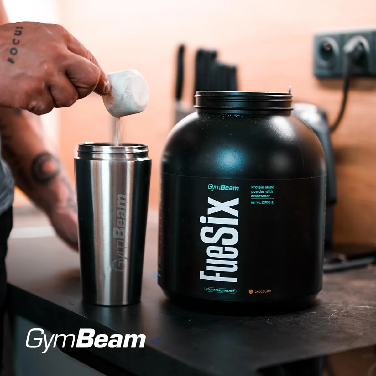 GymBeam FueSix Proteine Cioccolato 6 Fonti ad Assorbimento Misto