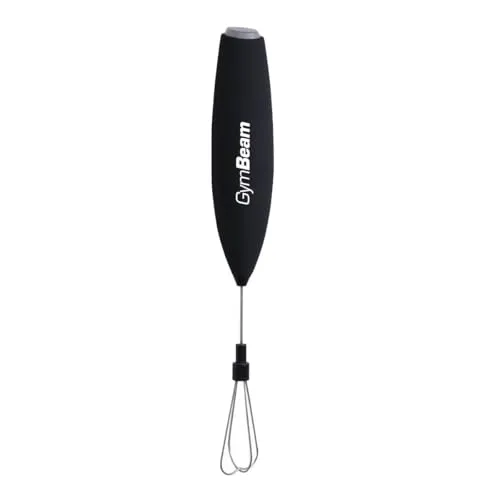 GymBeam Montalatte Portatile frullino 2 fruste con supporto