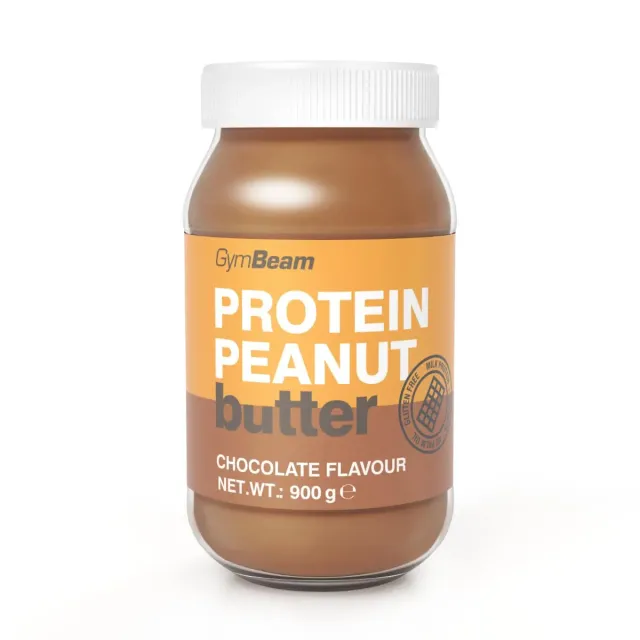 GymBeam Burro di Arachidi Proteico Cioccolato 900 g senza zuccheri