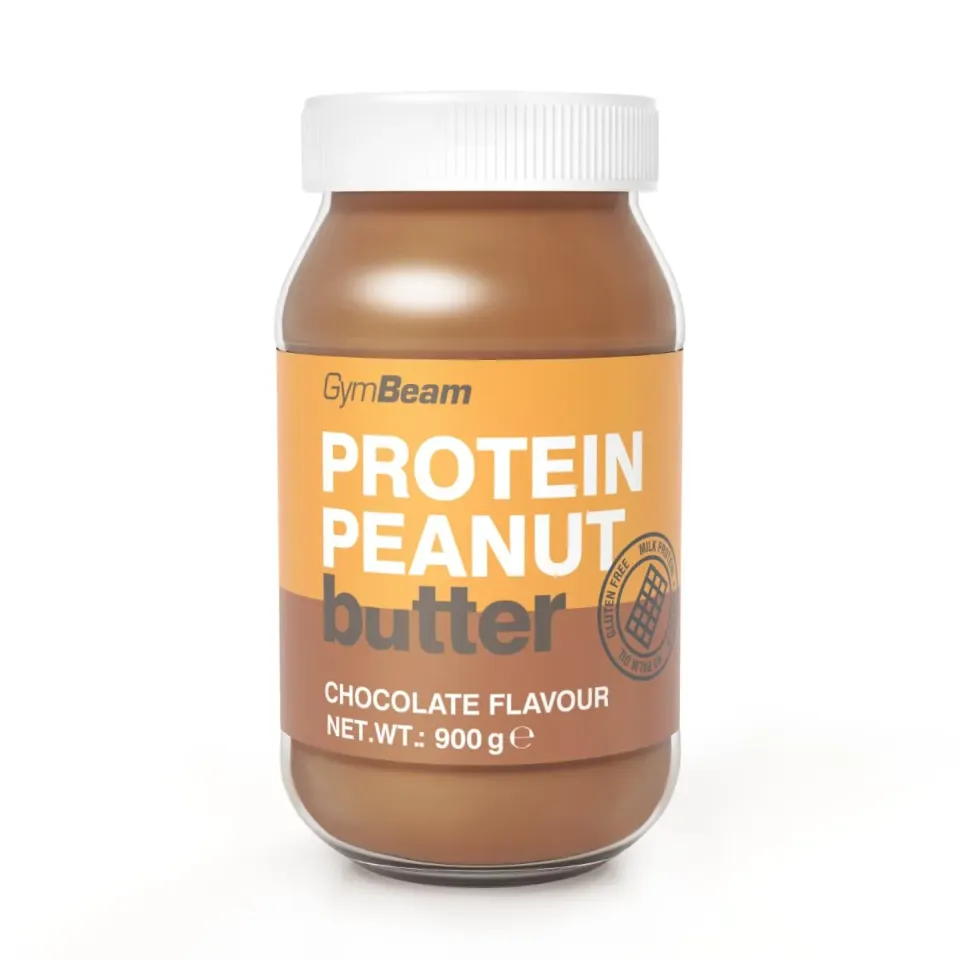 GymBeam Burro di Arachidi Proteico Cioccolato 900 g senza zuccheri