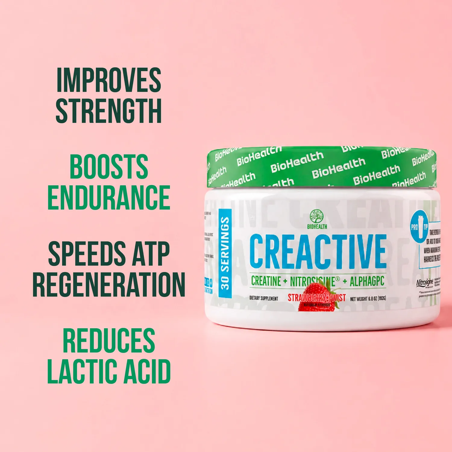 BioHealth CreActive creatina pre workout 30 porzioni