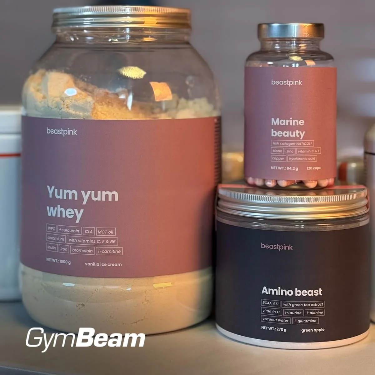 GymBeam Amino Beast Aminoacidi Mela Verde 270 g 14 Mix