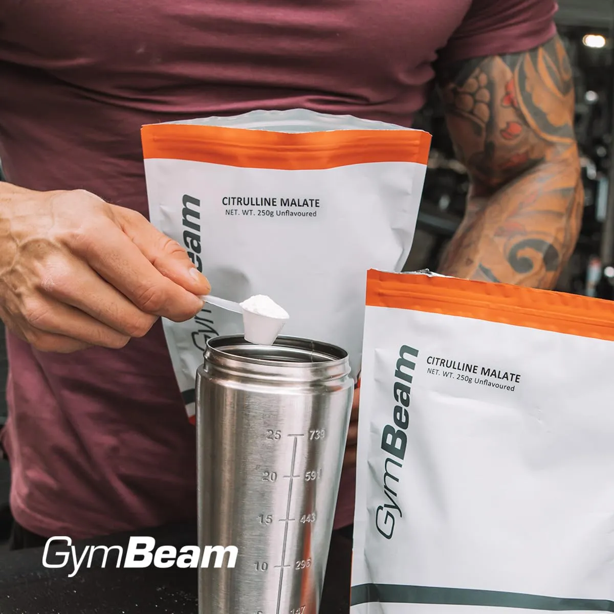 GymBeam Citrullina Malato polvere Mela Verde 250 g