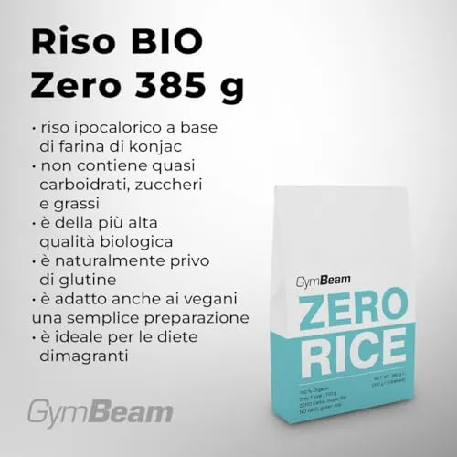 GymBeam Riso BIO Zero konjac 385 g senza glutine