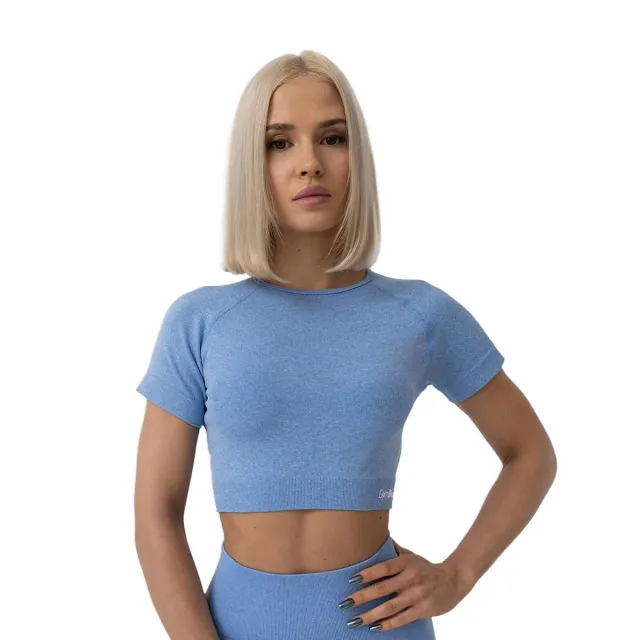 GymBeam Flo crop top donna maniche corte seamless