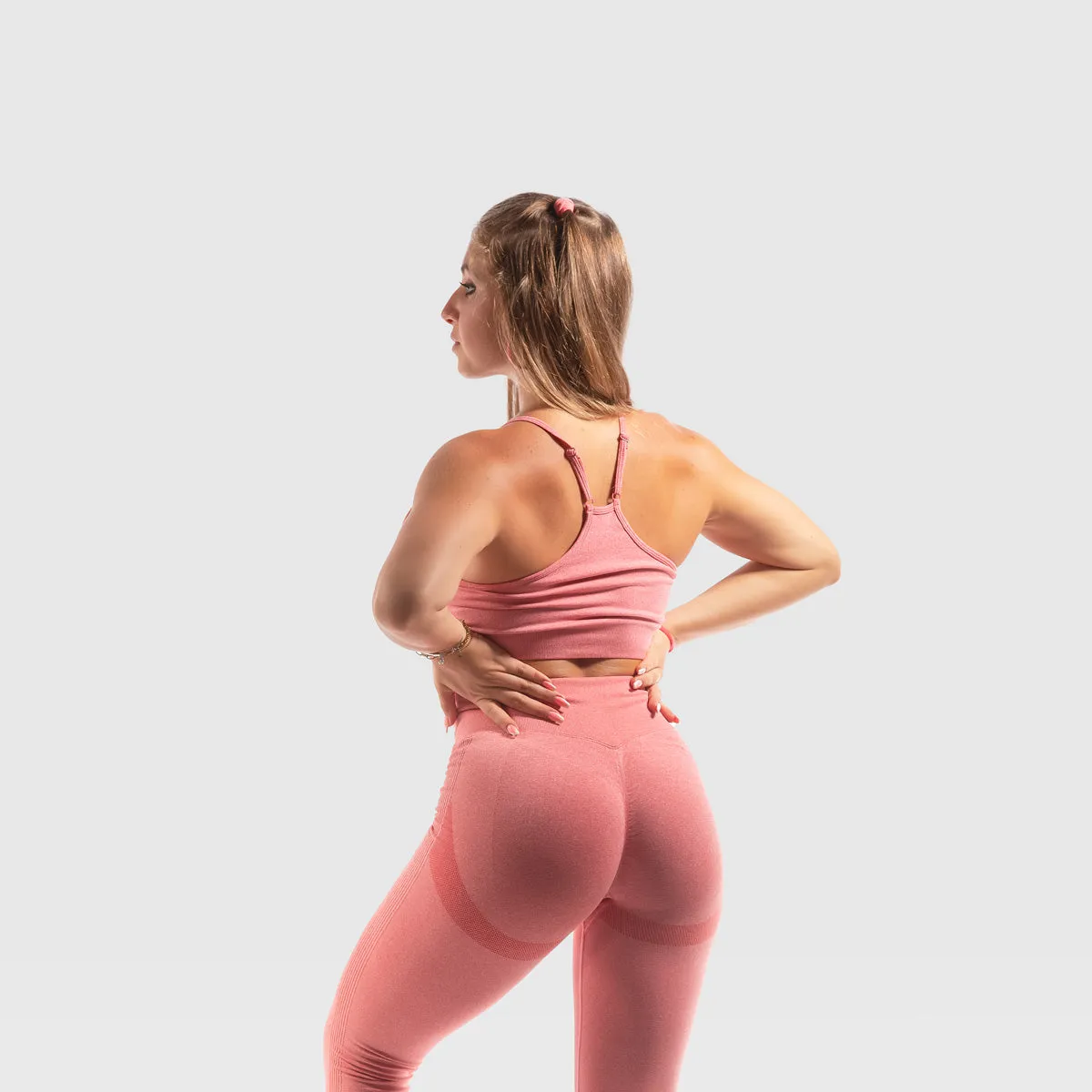 Push More Azura top sportivo XS-XL verde terra spalline regolabili