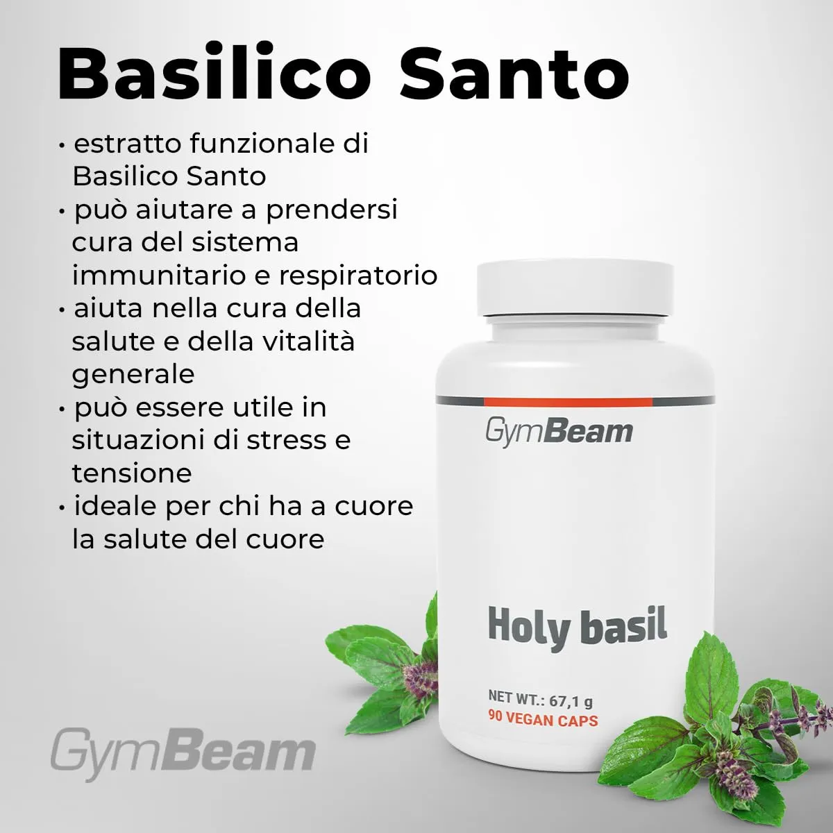 GymBeam Basilico Santo Tulsi Capsule Acido Ursolico