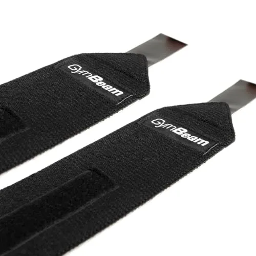 GymBeam Wrist Wrap Press fasce polsi pesi cotone nero