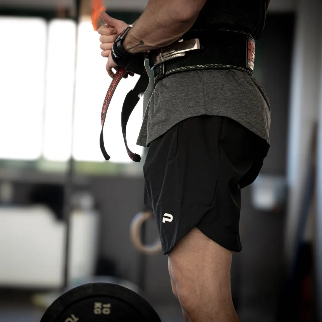 Push More Essential Shorts Sportivi Uomo Neri elasticizzati