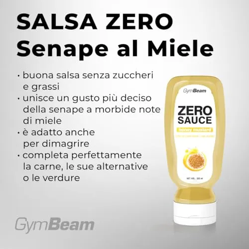 GymBeam SALSA ZERO salsa senape miele 320 ml zero