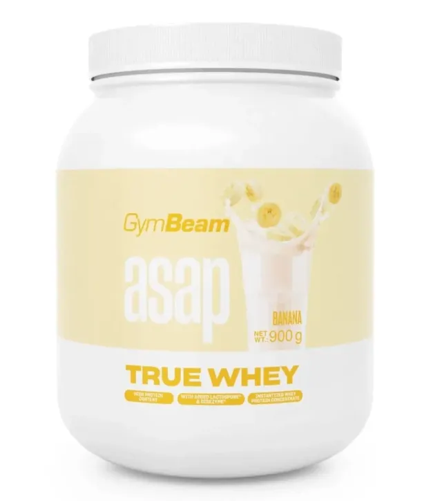 GymBeam True Whey ProDigest proteine banana 900 g con enzimi