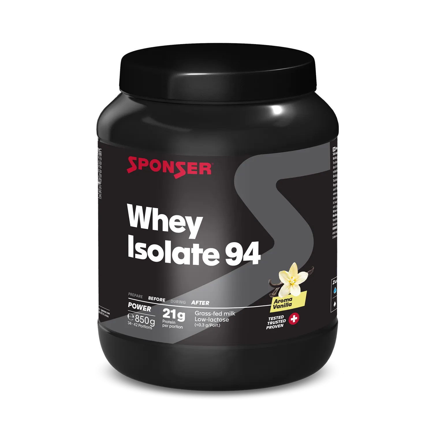 Sponser Whey Isolate 94 proteine Vanilla barattolo 850 g muscoli