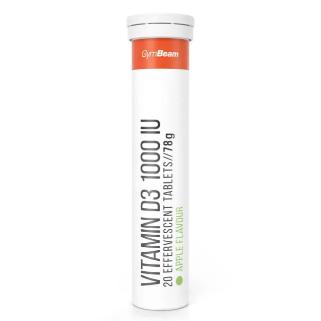 GymBeam Vitamina D3 effervescente 1000 UI ossa
