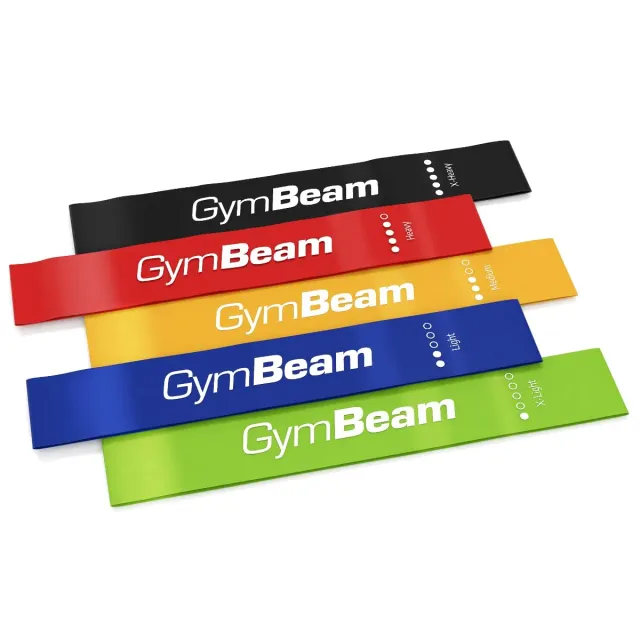 GymBeam Set 5 Fasce Resistenza Elastici Fitness