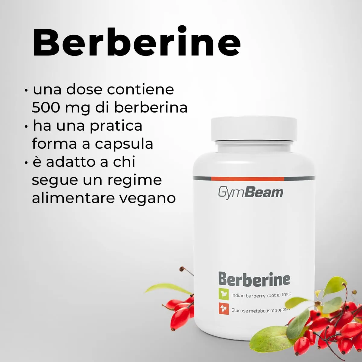 GymBeam Berberina 500 mg Capsule 60 cps Vegane