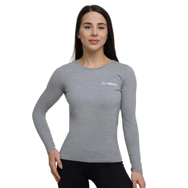 GymBeam T-Shirt Donna Maniche Lunghe L Grey cotone