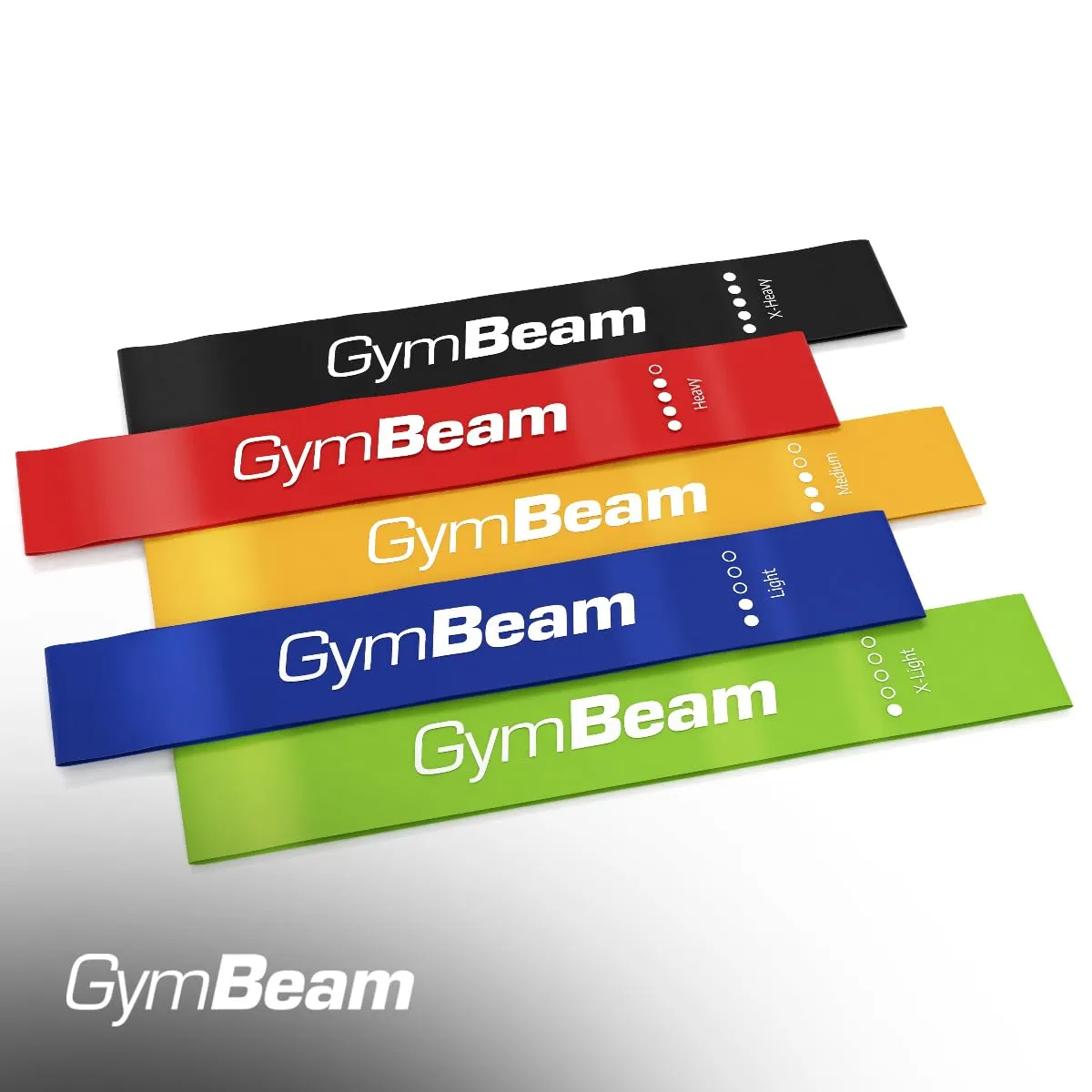 GymBeam Set 5 Fasce Resistenza Elastici Fitness