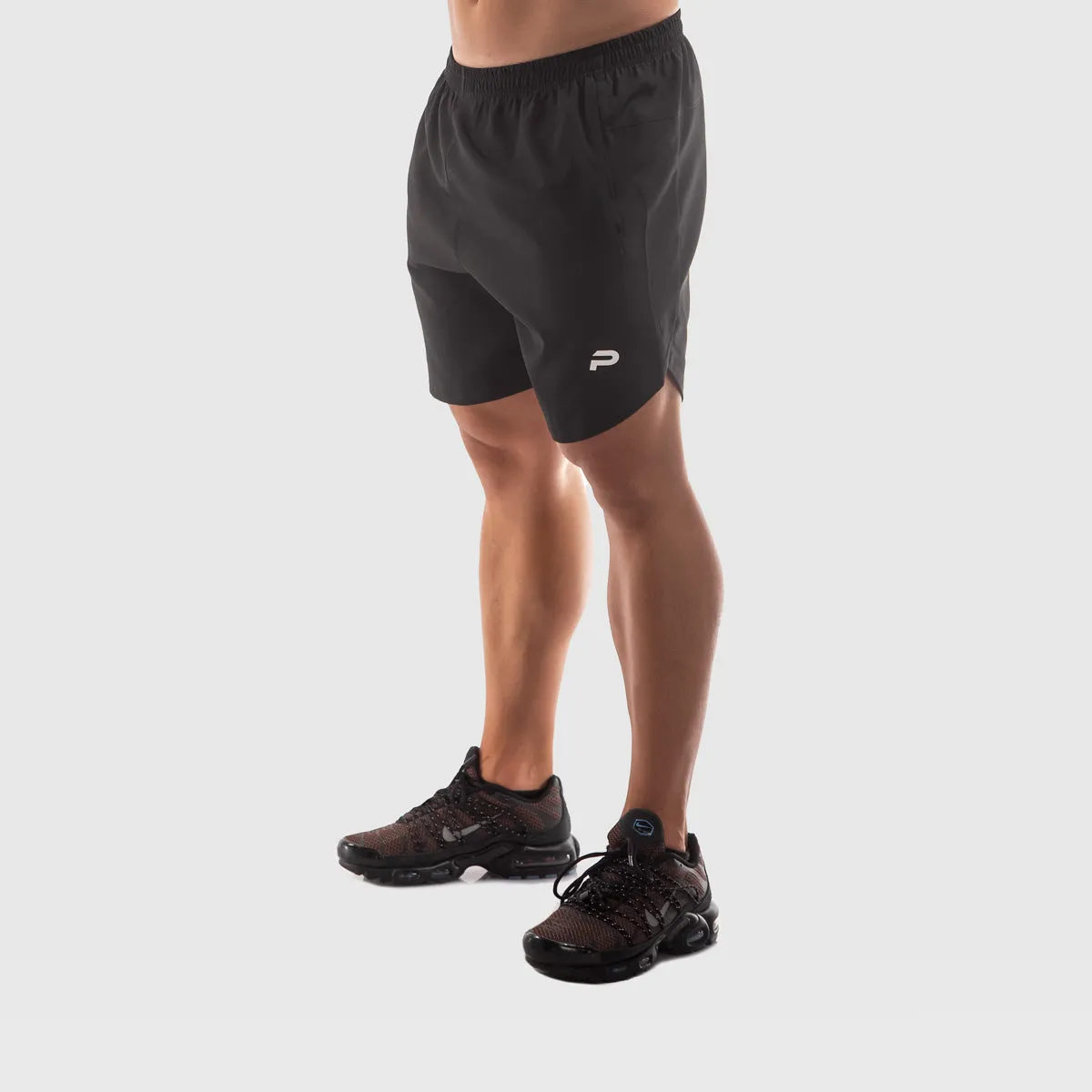 Push More Essential Shorts Sportivi Uomo Neri elasticizzati