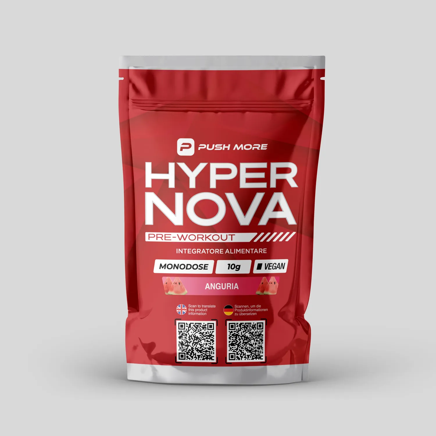 Push More Hyper Nova pre workout tester 10 g caffeina