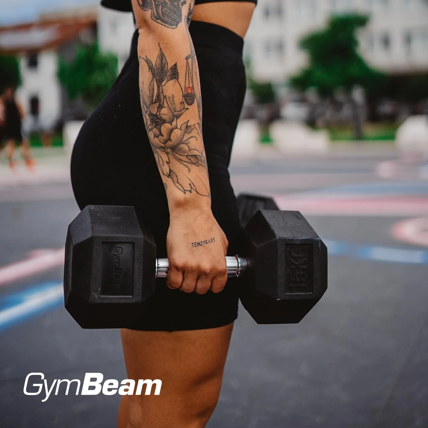 GymBeam Manubrio Esagonale gomma 35 kg forza