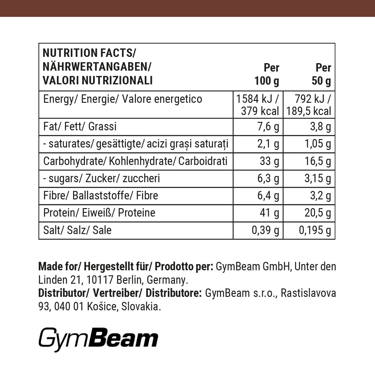 GymBeam Pancake & Waffle Mix Preparato Cioccolato 500 g Proteico