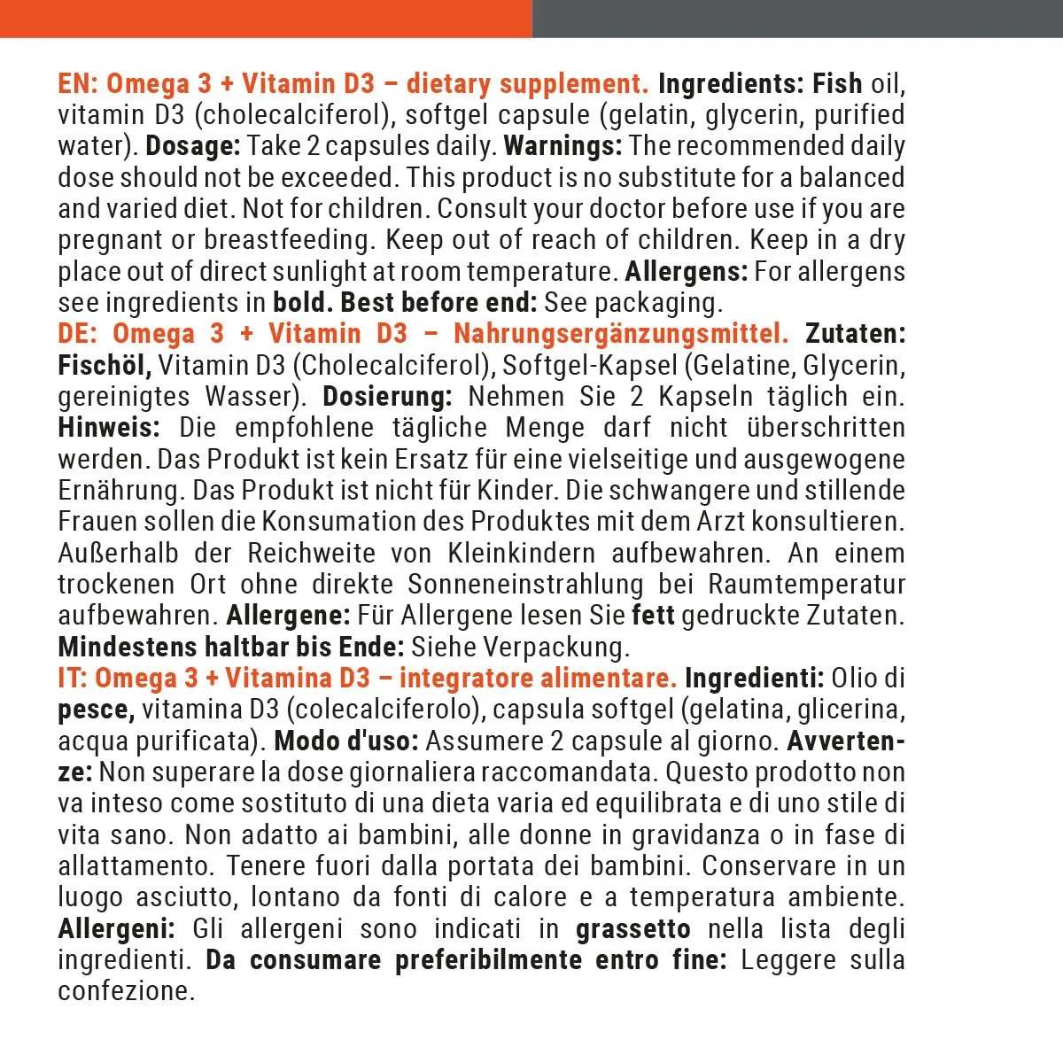 GymBeam Omega 3 Vitamina D3 Capsule 90 cps Cuore