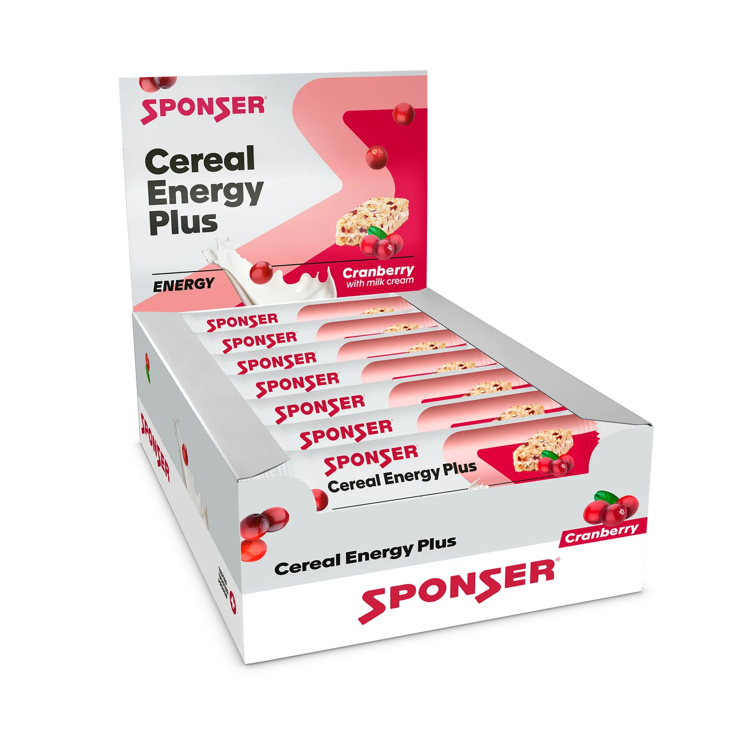 Sponser Cereal Energy Plus barretta cranberry 40 g con L-carnitina