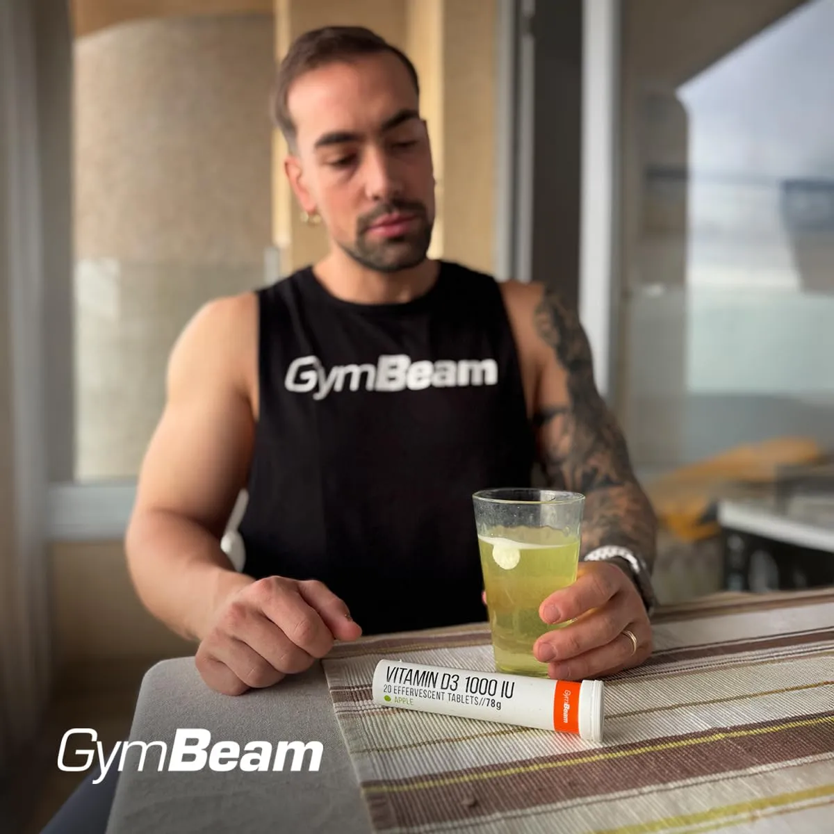 GymBeam Vitamina D3 effervescente 1000 UI ossa
