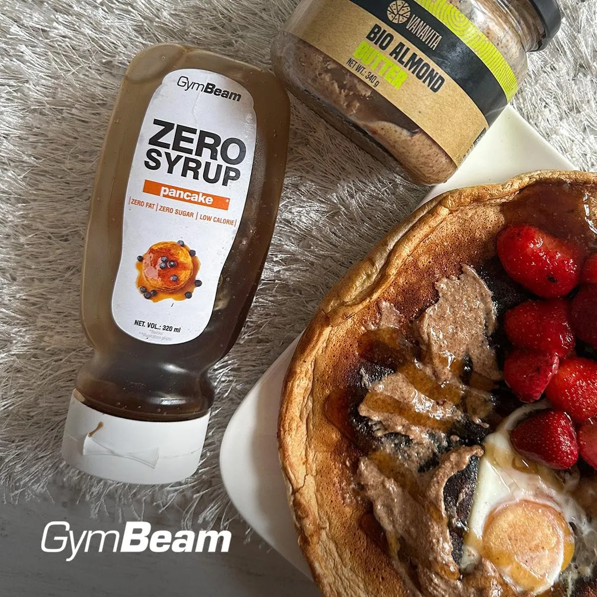 GymBeam Sciroppo Zero Pancake 320 ml Zero Calorie