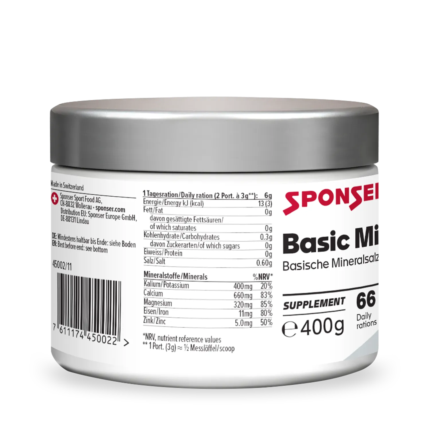 Sponser Basic Minerals sali minerali agrumi 400 g basici