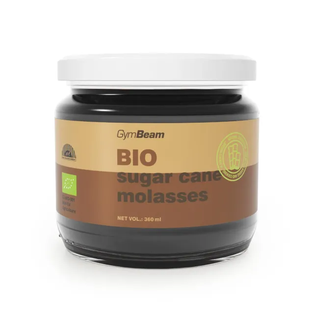 GymBeam Melassa Zucchero di Canna BIO Dolcificante 360 ml Miele