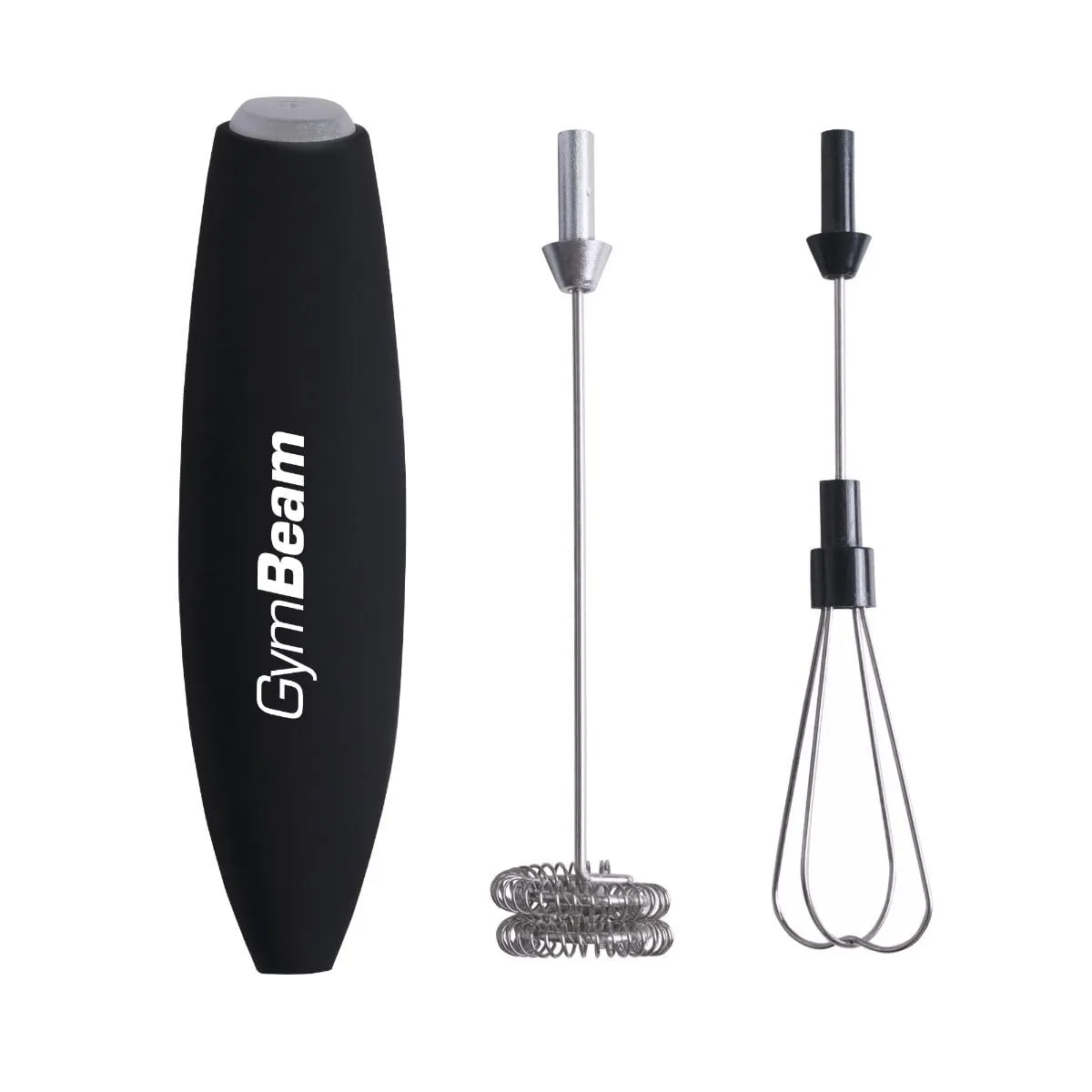 GymBeam Montalatte Portatile frullino 2 fruste con supporto