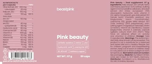 GymBeam Pink Beauty integratore bellezza 90 capsule ialuronico