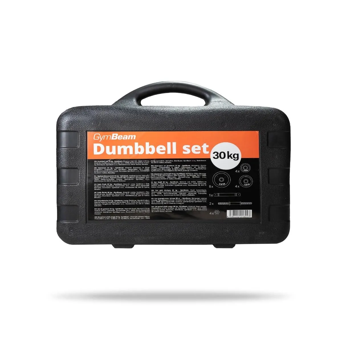 GymBeam Set Manubri 30 kg ghisa regolabili 16 piastre