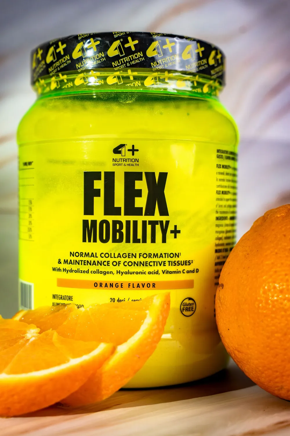 4 Plus Nutrition Flex Mobility+ integratore collagene orange 500 g