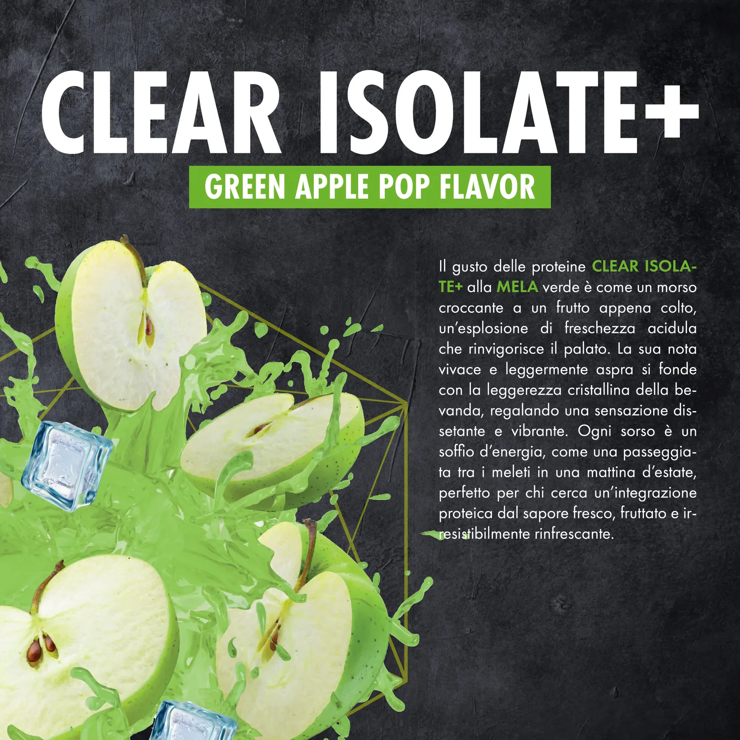 4 Plus Nutrition Clear Isolate+ Proteine 450 g Mela Verde