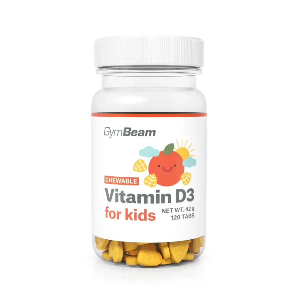 GymBeam Vitamina D3 Bambini compresse masticabili 120 cps arancia