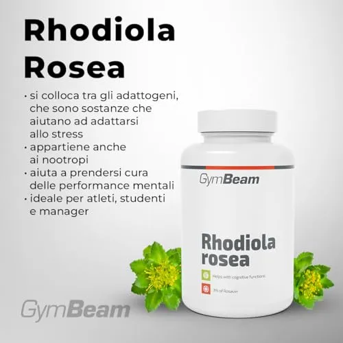 GymBeam Rhodiola Rosea Capsule 90cps Adattogeno Forte