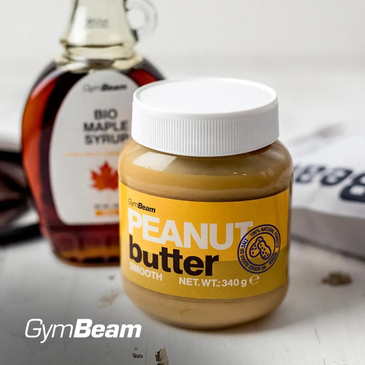 GymBeam Burro di Arachidi Cremoso 100% 340 g