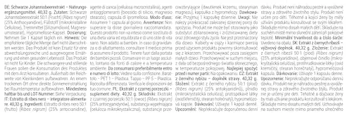GymBeam Ribes Nero Integratore Circolazione 25% Antocianidine