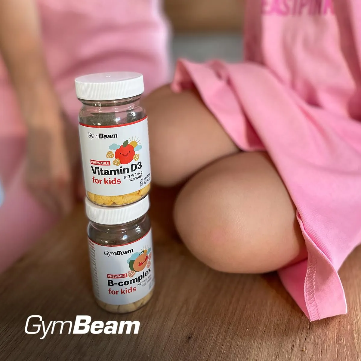 GymBeam B-Complex masticabili 120 cpr albicocca