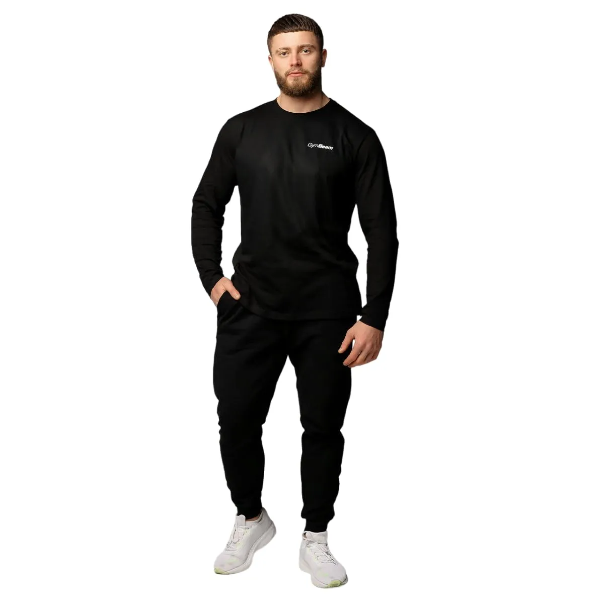 GymBeam Maglia Uomo Basic Maniche Lunghe cotone