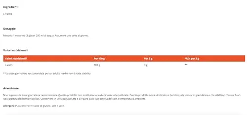 GymBeam L-Valina Polvere Aminoacido 250 g Vegano