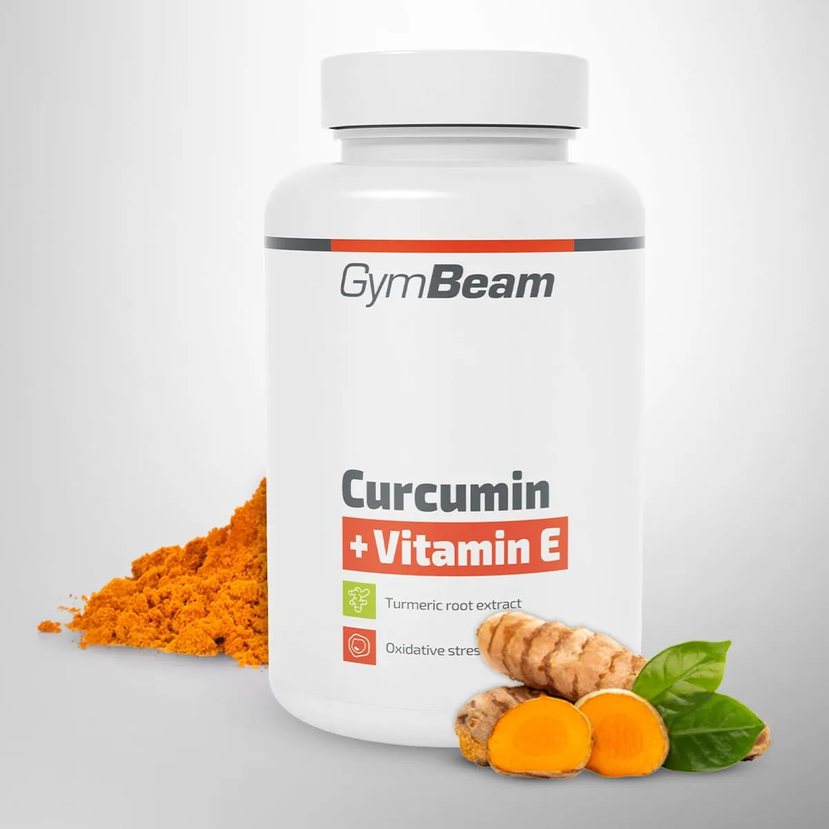 GymBeam Curcumina + Vitamina E Capsule 90 cps Antiossidante